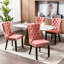 Chaise haute en velours rose avec structure élastique double-1820194531