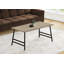 Table basse, accent, cocktail, rectangulaire, salon, métal, stratifié, brun, noir-1322757570-1322757573