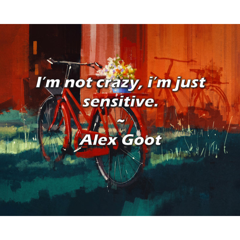 Citation d'Alex Goot: Je ne suis pas fou, je suis juste sensible.