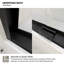 60 po Susurrus X P 56 po H Porte de baignoire coulissante semi-sans cadre en noir mat Verre trempé transparent-107613052