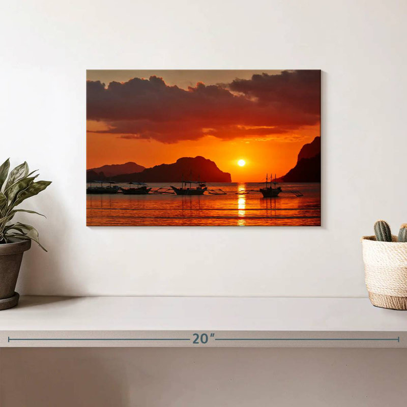 Kerrick El Nido Sunset Boats, 8" H x 12" W