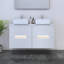 Meuble-lavabo double 47,2 po avec plateau Kashden-361250005