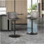 Ensemble de 2 tabourets de bar réglables de style Mid-Century pivotant avec dossier et cuir synthétique pour îlot de cuisine-1355318734