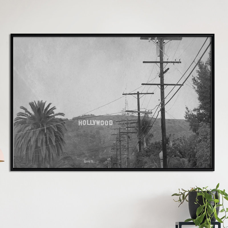Old Hollywood - Single Picture Frame Print, Black Framed, 60cm H x 90cm W x 1.5cm D