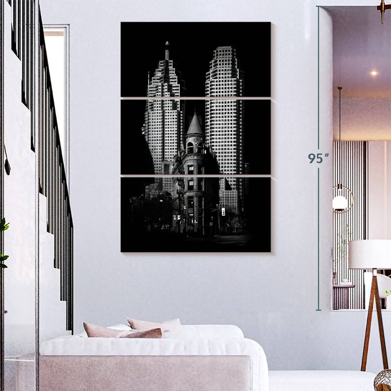 Lilie Gooderham Flatiron Building And Toronto Downtown, 74" H x 48" W