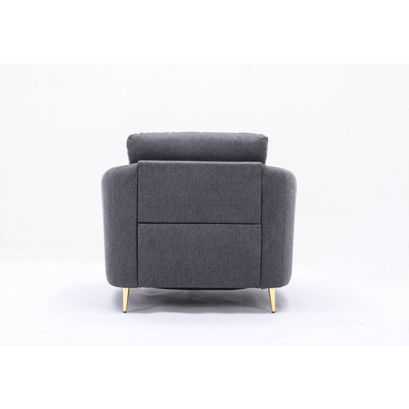 Chaise en lin gris yuina