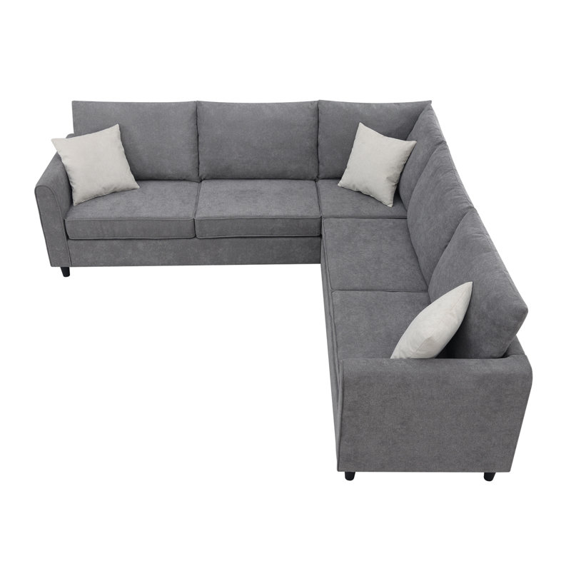 Canapé modulaire rembourré en L 91 po pour salon