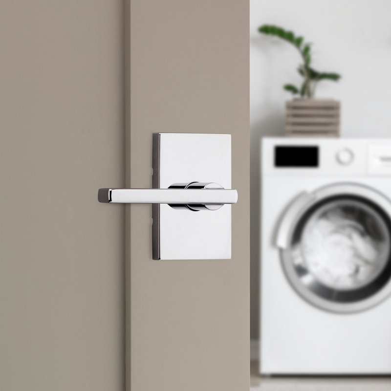 Halifax Rectuangular Hall/Closet Lever in Polished Chrome