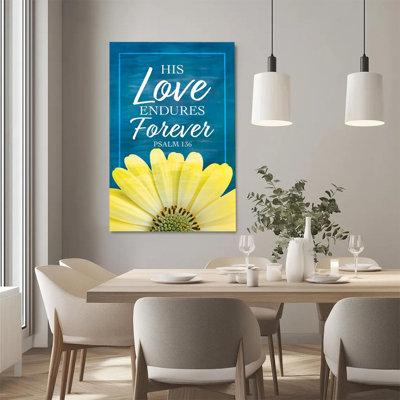 2D Flat, 1Pc Framed Canvas Wall Art, Bible Verses, Sunflower, Religious Art Style Art Print Canvas Poster Painting Room Wall Decor, Ideal Gift For Bed