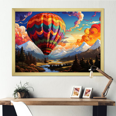 Pop Art, montgolfières, vues aériennes sur toile