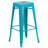 Backless Metal Indoor-Outdoor Stool w/Square Seat-1423602863-1423602771-1371005130