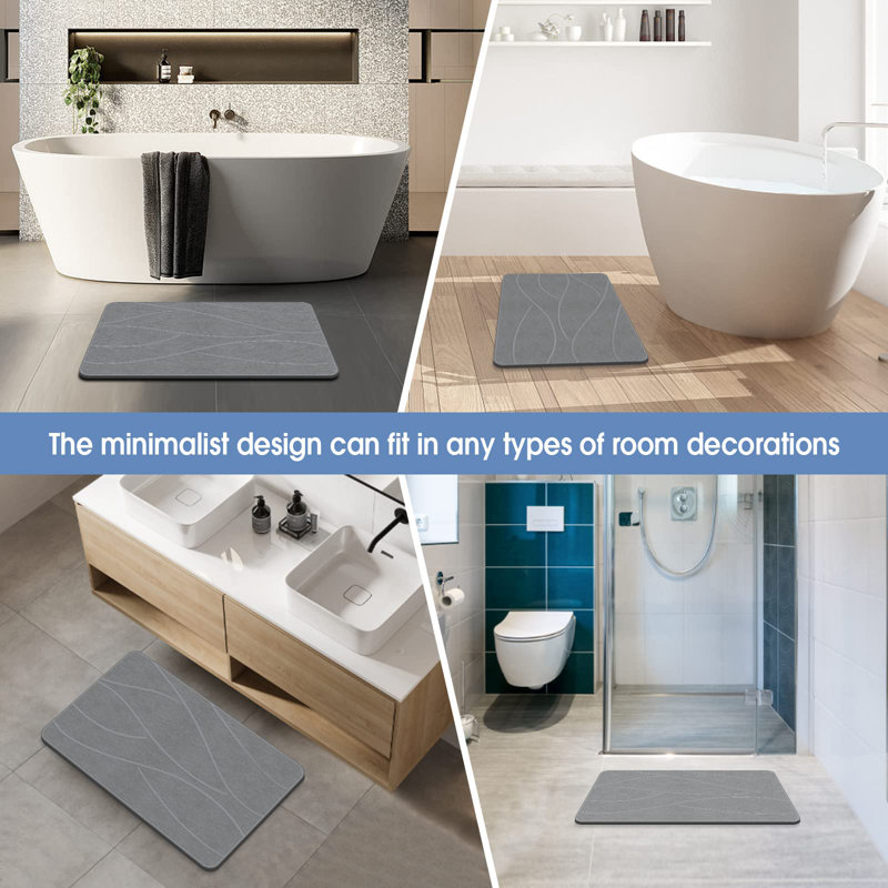 Tapis de bain en pierre Diatomaceous