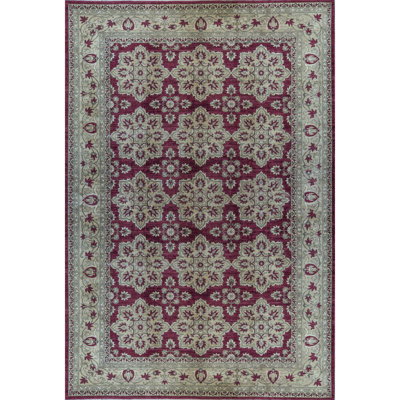 Hand-Knotted High-Quality Red and Gold Area Rug