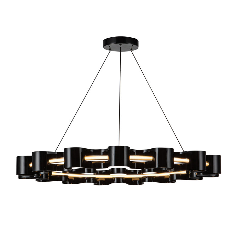 Nami 1 - Light LED Chandelier, Glossy Black