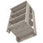 Armoire à linge grise pour les contenants de rangement de cuisine - 4 tablettes et 1 porte