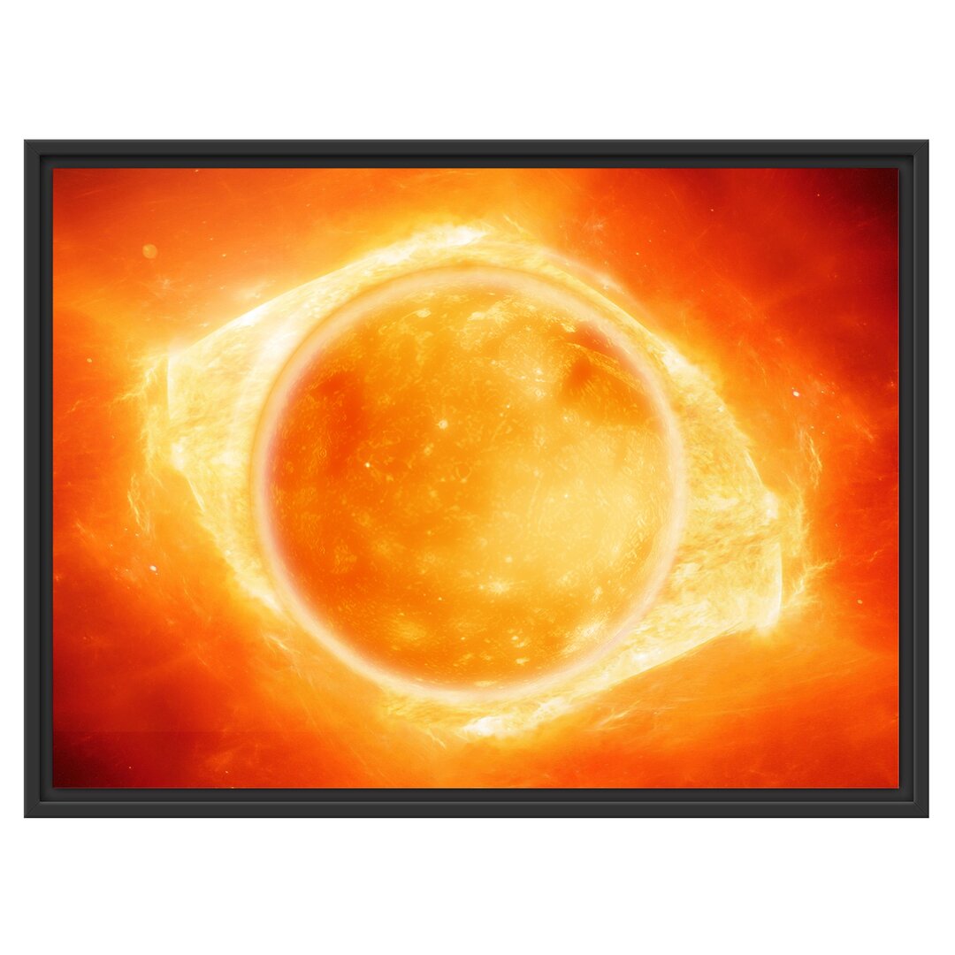 Gerahmtes Wandbild Sonne Feuerball