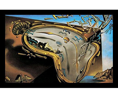 « clock explosion », impression encadrée