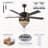 52"/62"/72“ Crystal Ceiling Fan Fandelier With Lights And Remote Control,6-Speed Reversible Quiet DC Motor -1604326138-1606101330