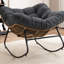 Chaise d'appoint berçante rembourrée Chenille-1979175390