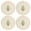 Holiday Tree Accent Plates, Set of 4