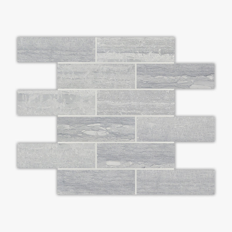 Flusso Blu Honed 2x6 Brick Marble Mosaic