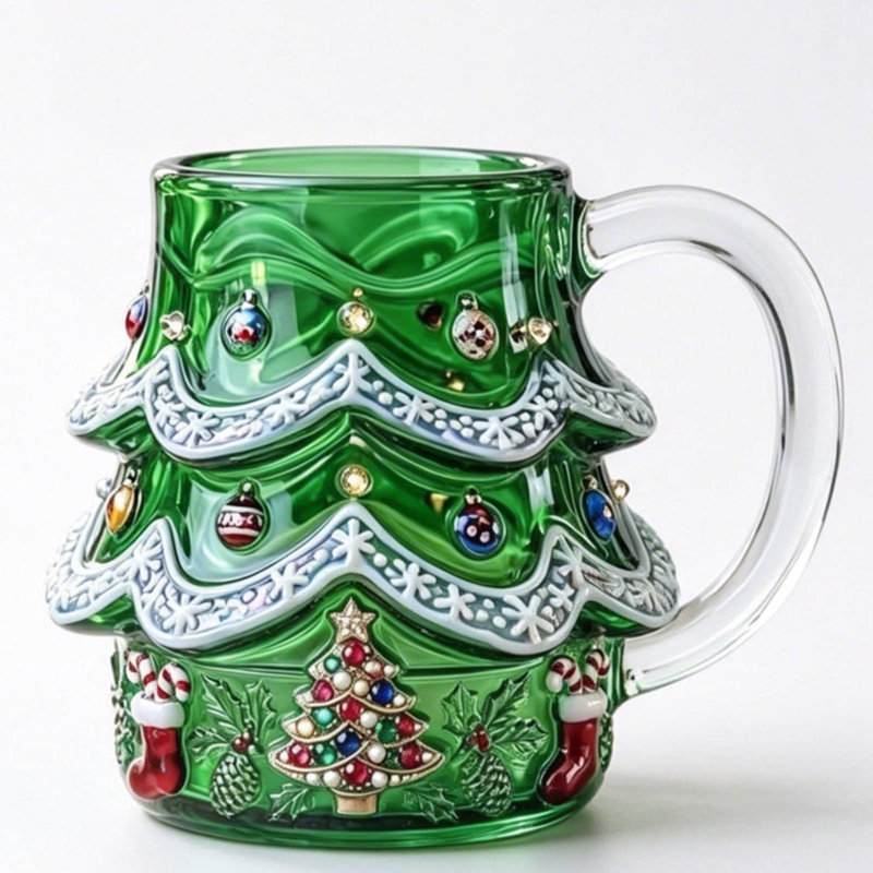 Grande tasse de Noël gnome Santa, Vert