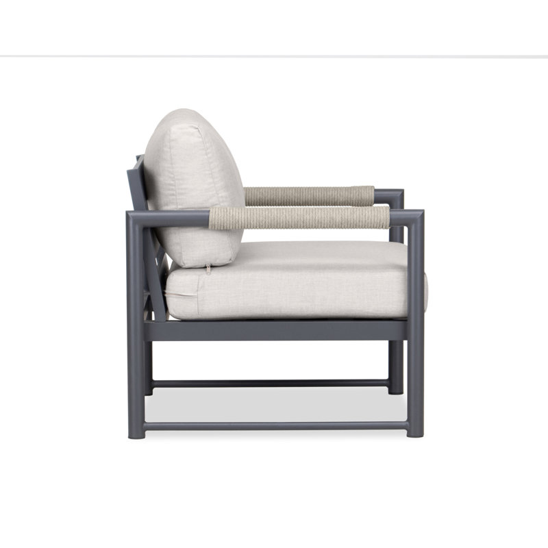 Alto Outdoor Lounge Chair, Cast Silver Sunbrella®, Slate Gray