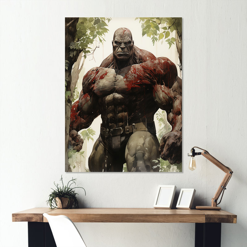 «Green Superhero Giants» - art mural en métal Giants, H 20 po x l 12 po x P 1 po