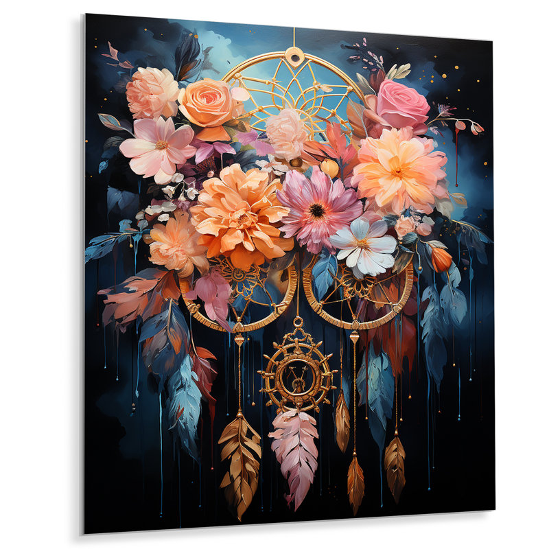 Dreamcatcher Dreams Interceptor IV - Décoration murale en métal Dream Catcher, H 32 po x l 16 po x P 1 po
