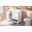 Meuble-lavabo de 76 cm (30 po) avec lavabo, 2 portes et 2 tiroirs, gris-1038273613
