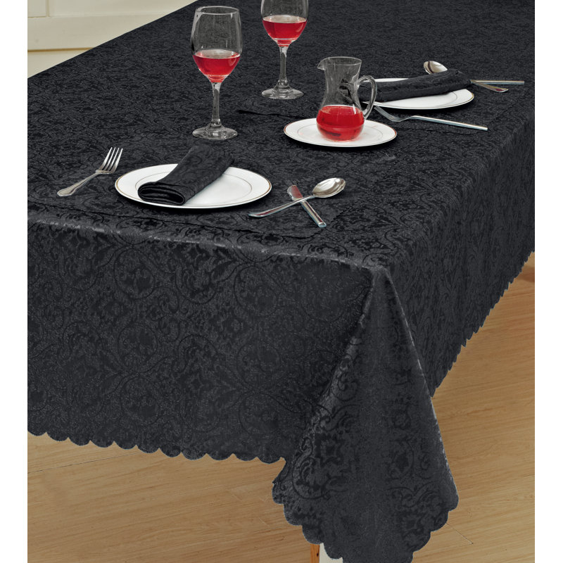 Dostie Tablecloth, 132cm W x 228cm L, Black