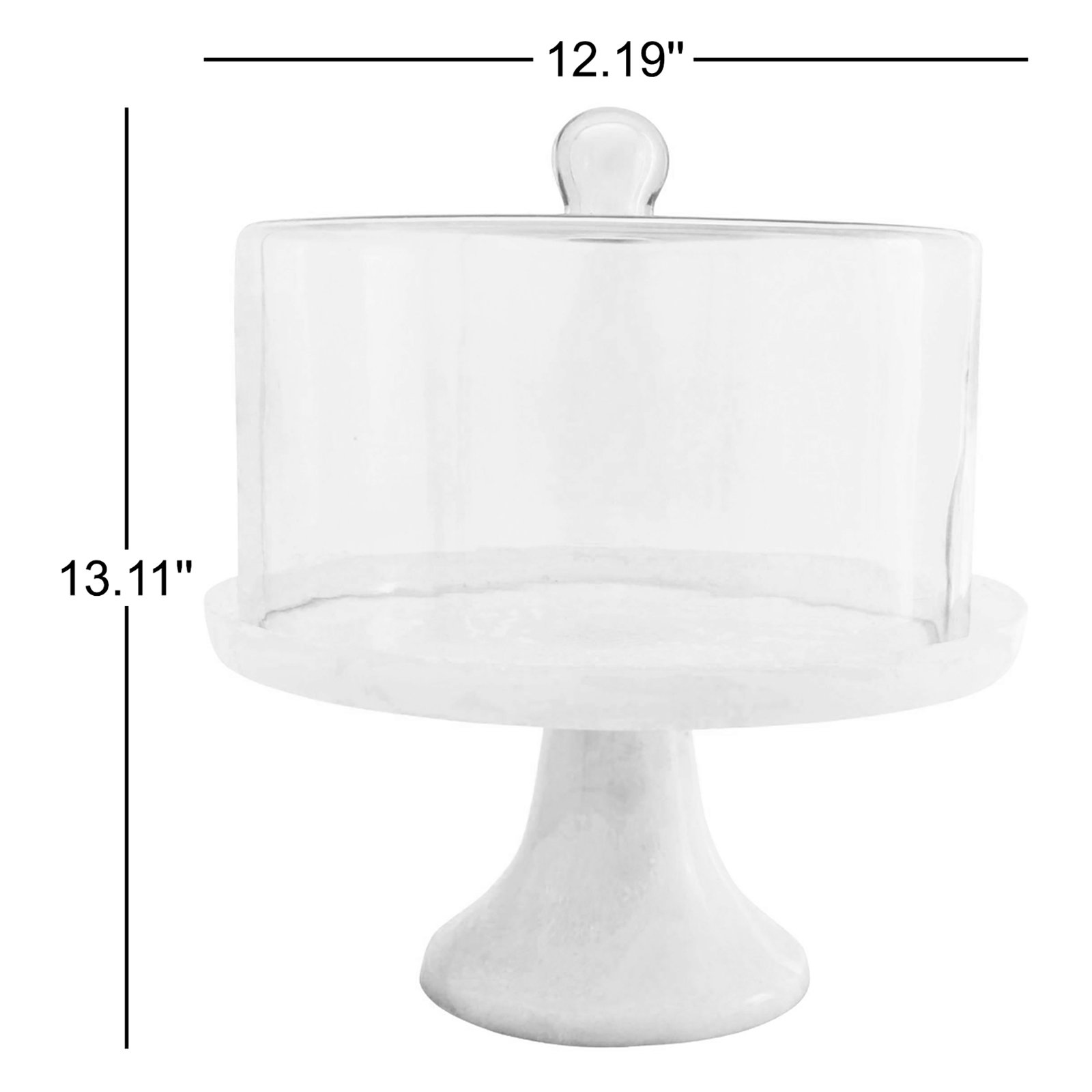 Lucente Cake Stand, Pink/Clear