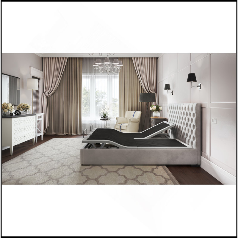 Split Top Queen Adjustable Bed Base With Head And Foot Position Adjustment