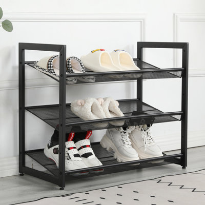 3Tier Adjustable Shoe Rack, Freestanding Shoe Storage Organizer With Storage Shelves Suitable For Front Door Entrance, Entryway