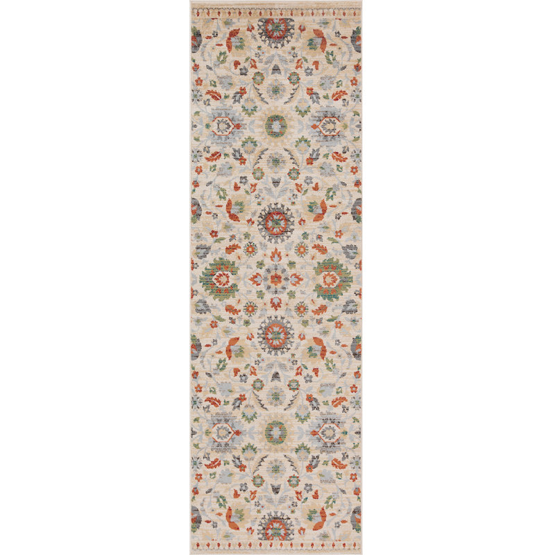 Tapis de couloir beige 100% polypropylène Dederang, Tapis de couloir 2 pi 7 po x 8 pi