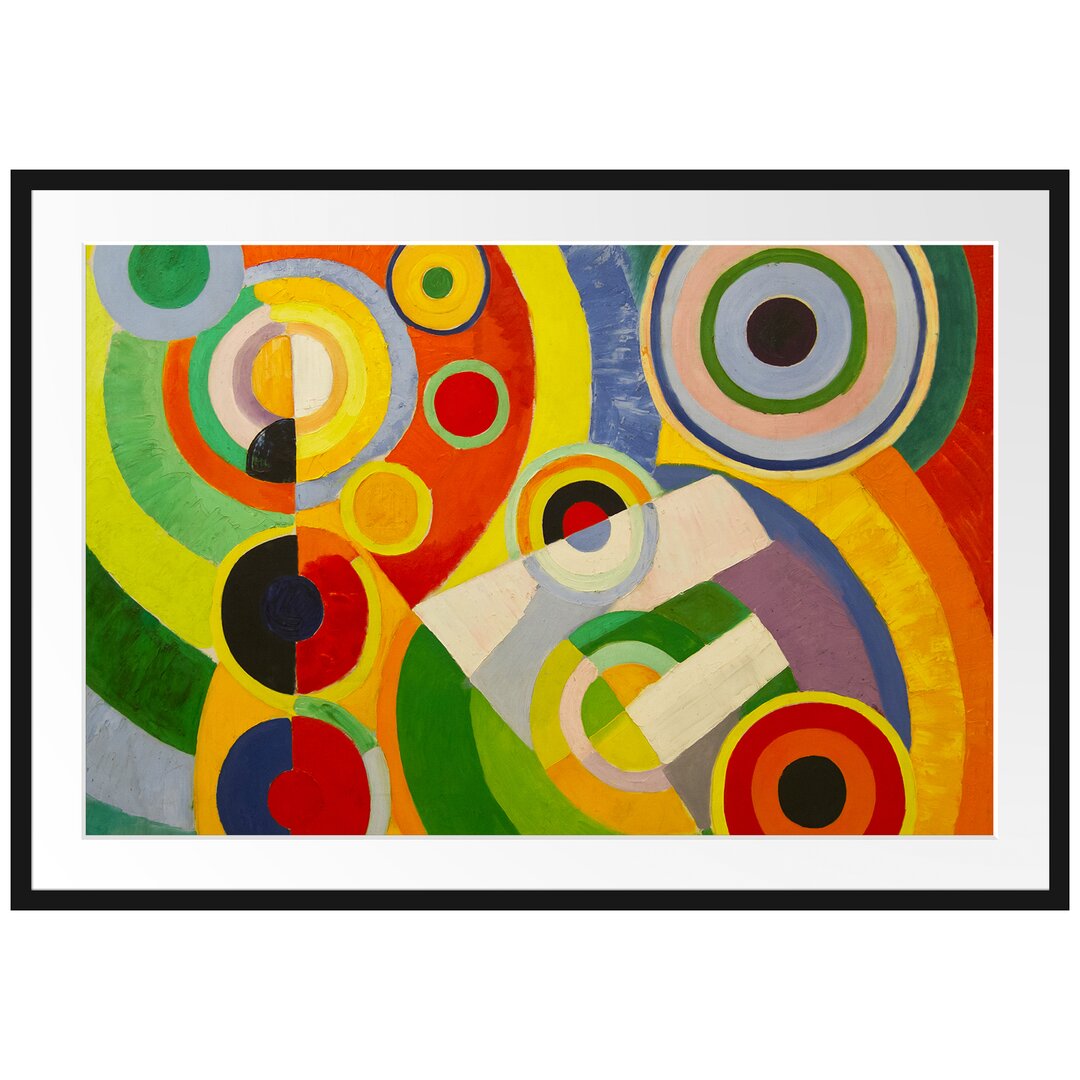 Robert Delaunay - Rythmus Freude Am Leben - Im Bilderrahmen Mit Galerie-Passepartout