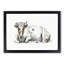 A Lying Cow by Jean Bernard - Single Picture Frame Print-55453386-55453383