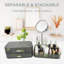 Green Makeup Organizer with 2 Drawers, Cosmetics Organizer