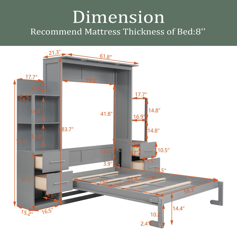 Murphy Bed, Gray