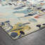 Tapis abstrait bleu / jaune / multicolore COLORWRKS-1526249396