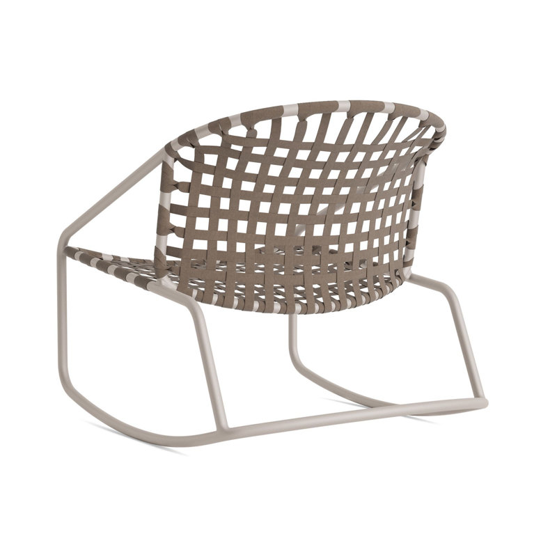 Kantan Outdoor Lounge Chair, Dove Smooth/Mica Suncloth Lace