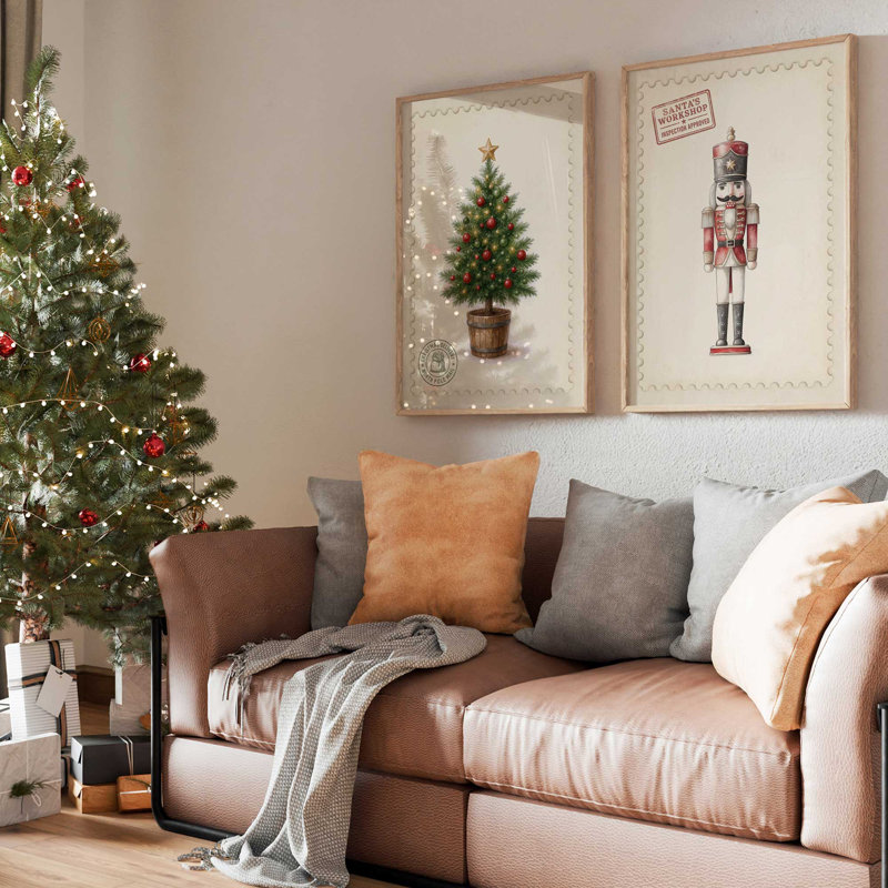 Posters de Noël, impressions d'art, H 15,5 po x l 25 po, Noir satiné