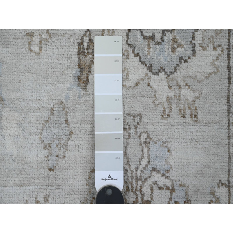Tapis de couloir oriental 2 pi 7 po x 9 pi 9 po Oushak angora afghan