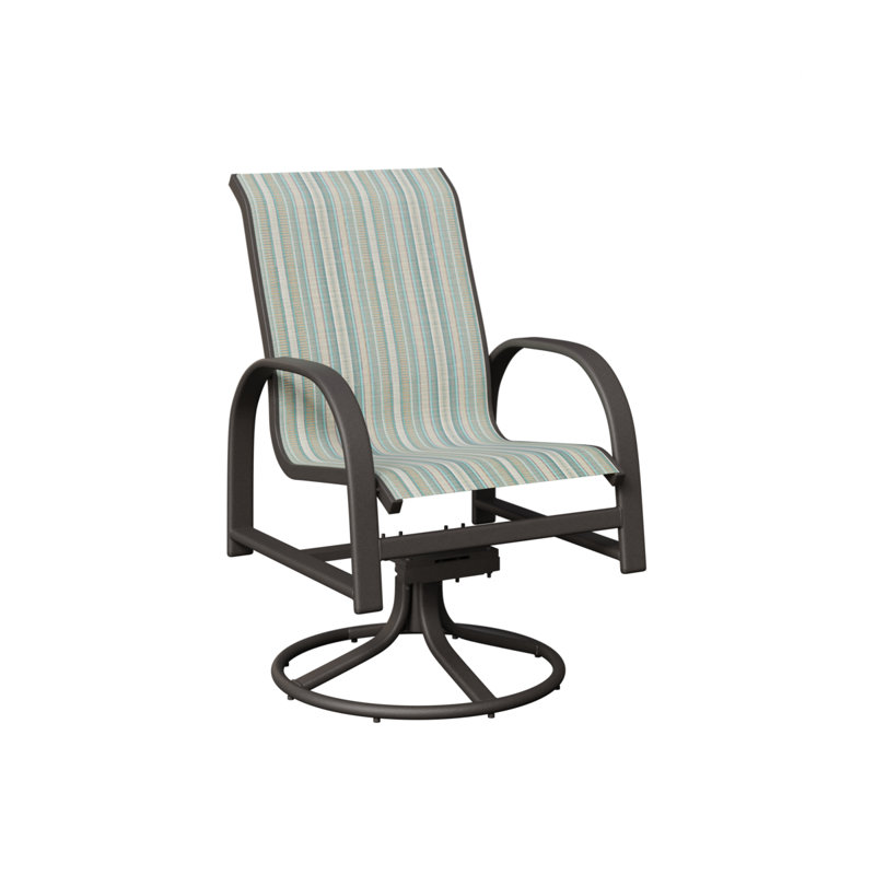 Chaise berçante berçante pivotante Berlin Gardens, Graphite moucheté, Spa à rayures Windsor