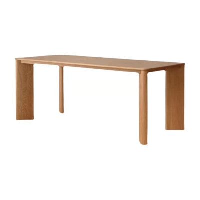 Vintage‑Brown Solid Pine Wood Rectangular Dining Table
