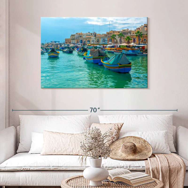 Mehar Malta Fishing Boats, 30" H x 45" W