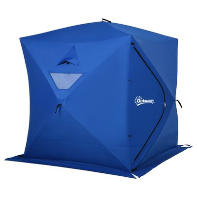 Ice Fishing Shelter Insulated Waterproof Portable for Outdoor 4 Person Tent -  Outsunny, AB1-001