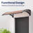 Polycarbonate Window Door Awning Canopy Brown with Black Bracket-132712581