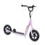 Trottinette à hauteur réglable pour enfants, structure en acier, roues de 12 pouces, finition rose, 5 à 12 ans
