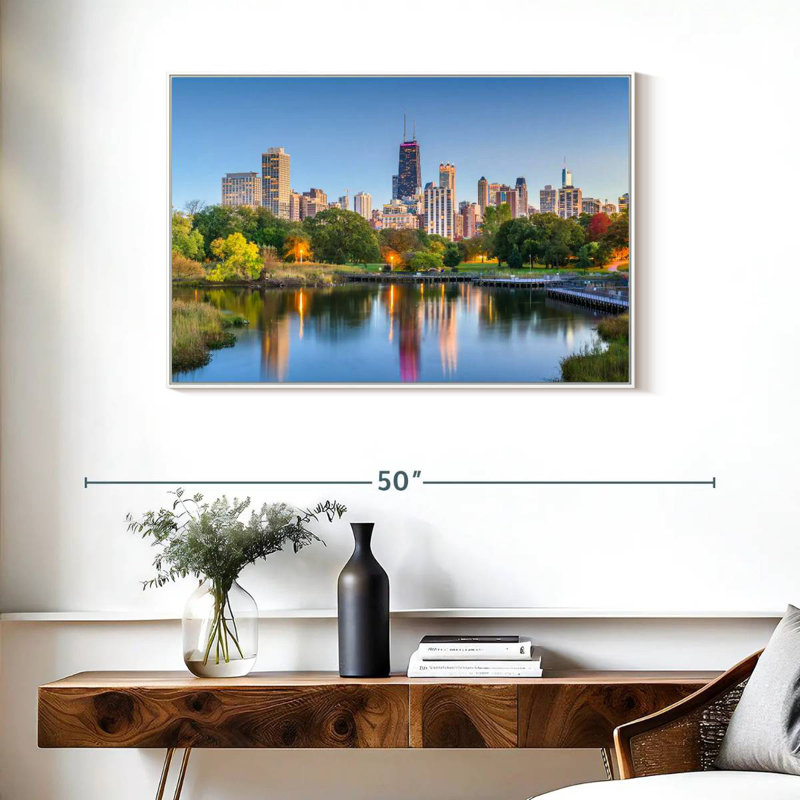 Lincoln Park, Cadre flottant blanc, 37 po x 25 po